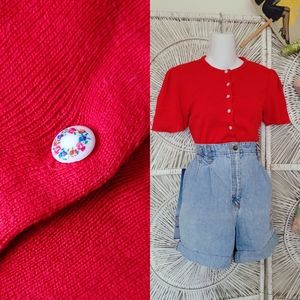 Vintage Floral Button Top